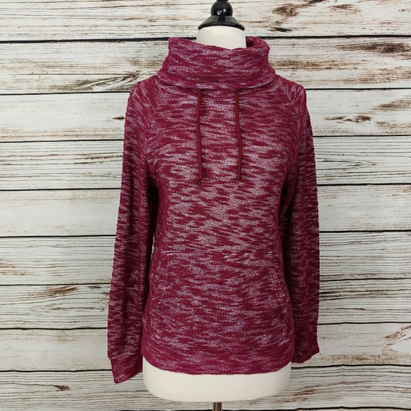 Derek Heart Sweaters - Derek Heart Cowl Neck Drawstring Sweater